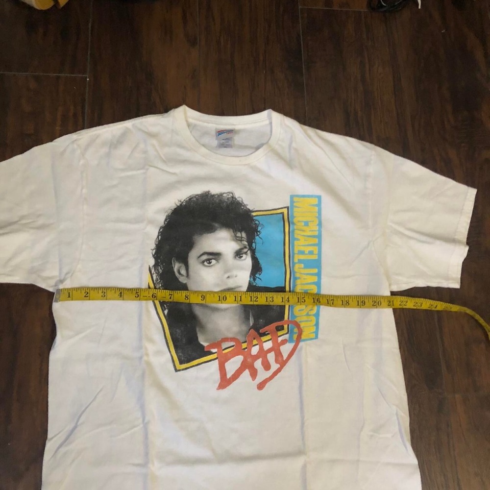 RARE Vintage Michael Jackson Bad King of Pop Concert Tour Graphic Tee TShirt 90s - Picture 4 of 5